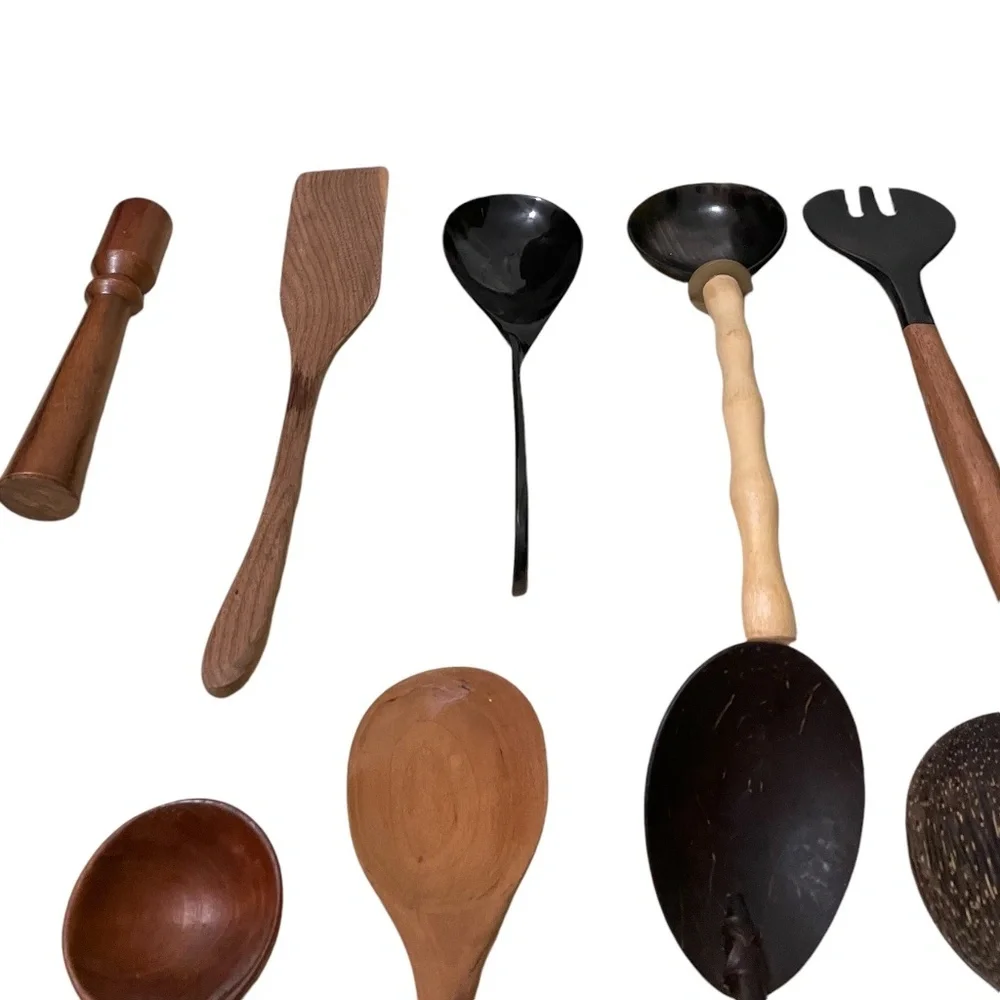 Handcrafted, Sustainable Teakwood‎ Cooking Utensil Set Of 20 Pieces, Durable